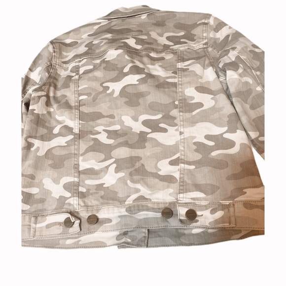 NWT SANCTUARY BEIGE CAMO KYLIE DENIM JACKET S - Picture 5 of 12